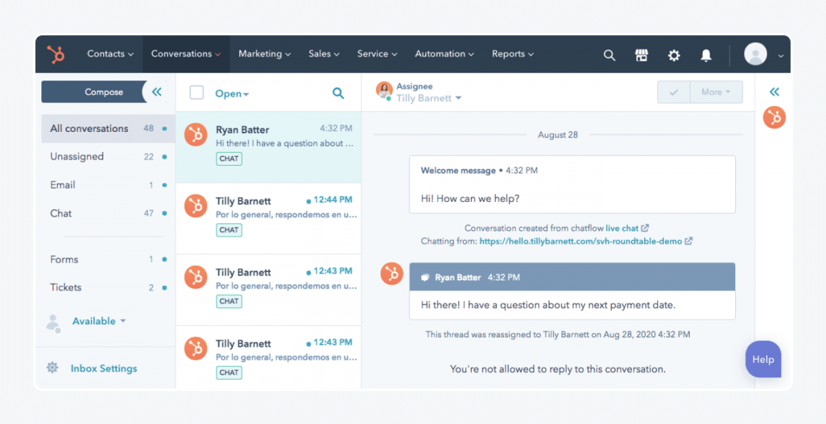 hubspot example hubspot example