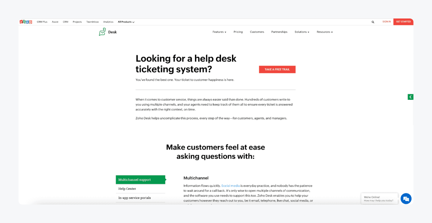zoho ticketing system panel zoho ticketing system panel